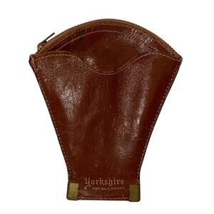 Vintage Leather Wallet England Yorkshire Unisex Purse Billfold Pipe TobaccoPouch